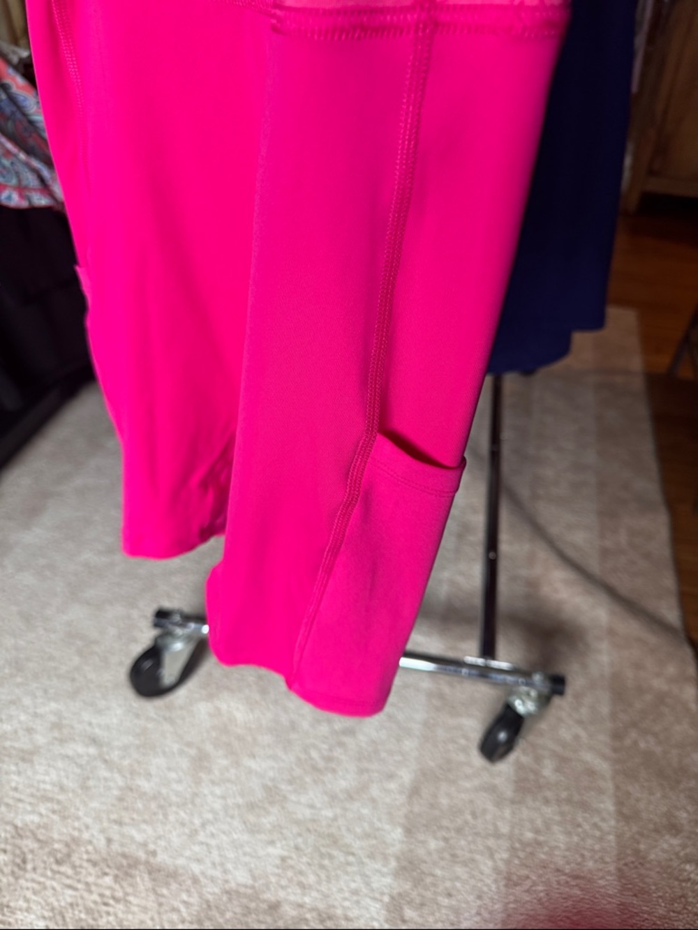 Bright Hot Pink Racerback Tank Dress - Picture 3 of 3
